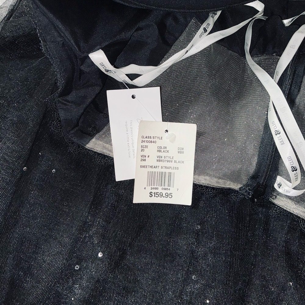 JULES AND CLEO Sweetheart Strapless Sparkle Lace and Tulle Corset Dress Size 20 - Picture 12 of 15